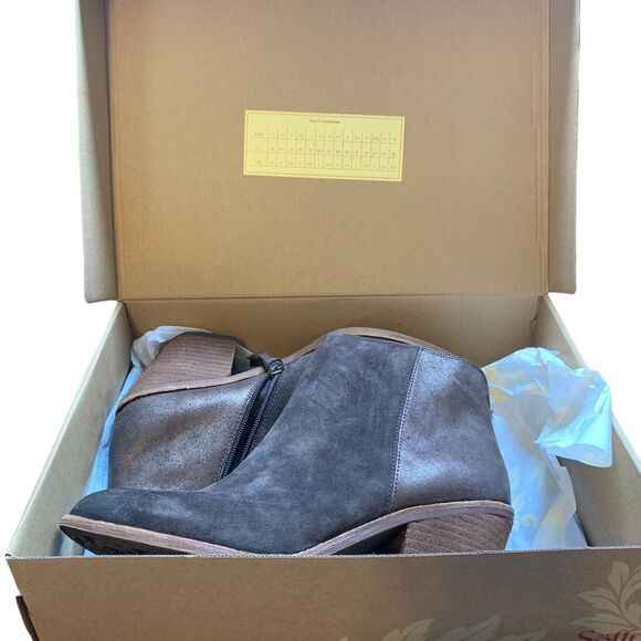 Söfft Dark Brown Espresso Tilton Women's Leather Heeled Booties Size 11 - Picture 8 of 13